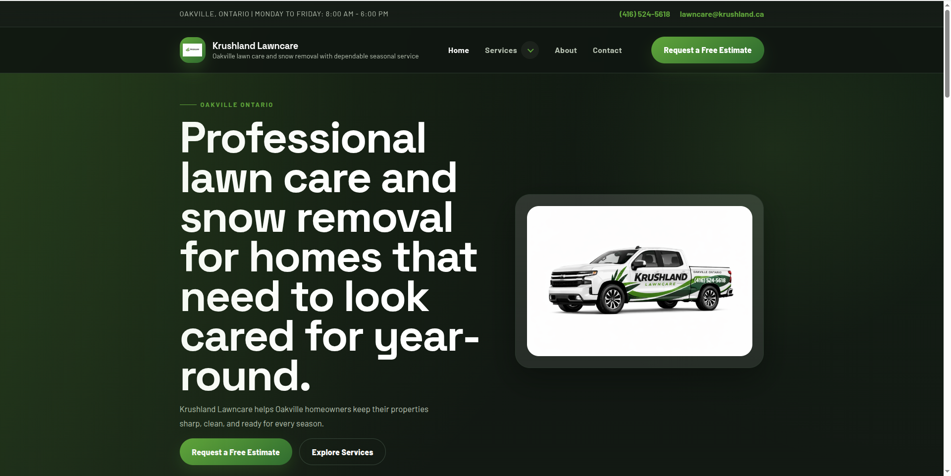 Website project shown in a real business context